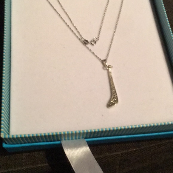 COPY - Irish Hurling Stick Pendent silver chain - Picture 2 of 2